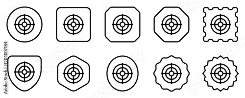 Editable shooting game, target, focus vector icon. Video game, game elements. Part of a big icon set family. Perfect for web and app interfaces, presentations, infographics, etc