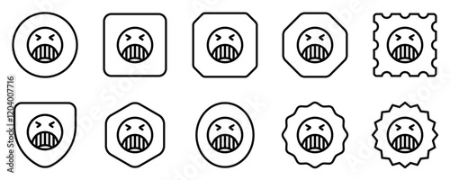 Editable angry, upset, expression emoticon vector icon. Part of a big icon set family. Part of a big icon set family. Perfect for web and app interfaces, presentations, infographics, etc