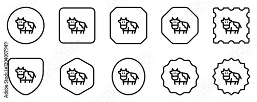 Editable cow, cattle, bull vector icon. Animal, farm, livestock. Part of a big icon set family. Perfect for web and app interfaces, presentations, infographics, etc