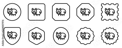 Editable pig, sow, boar vector icon. Animal, farm, livestock. Part of a big icon set family. Perfect for web and app interfaces, presentations, infographics, etc