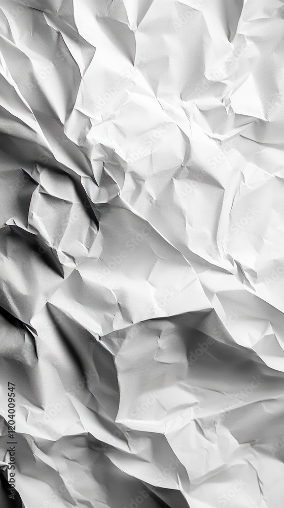 Obraz premium Crumpled white paper texture background.