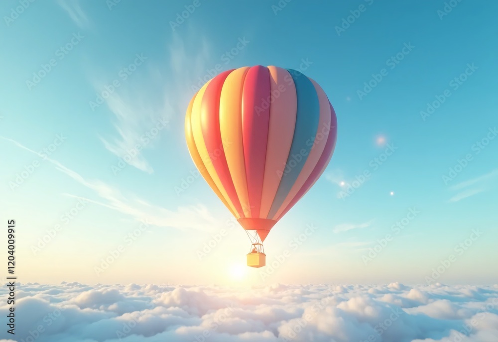Fototapeta premium hot air balloon in sky