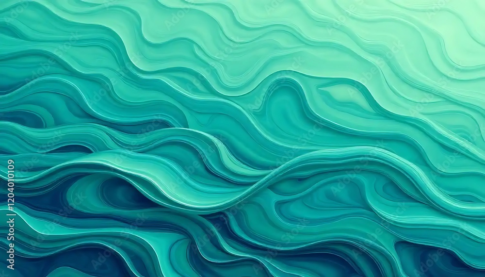 Abstract Teal Swirling Wave Pattern Design Abstract Teal Swirling Wave Pattern Design