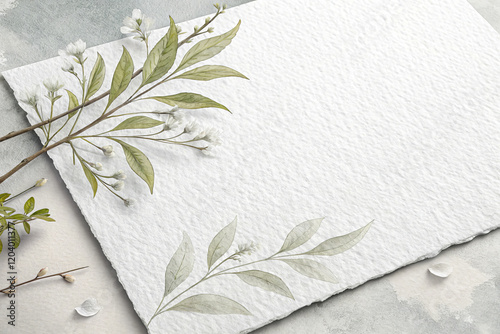 Ethereal White Watercolor Paper Texture Background