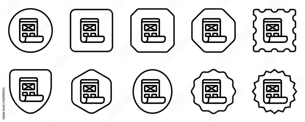 Editable design wireframe vector icon. Part of a big icon set family. Perfect for web and app interfaces, presentations, infographics, etc Editable design wireframe vector icon. Part of a big icon set family. Perfect for web and app interfaces, presentations, infographics, etc