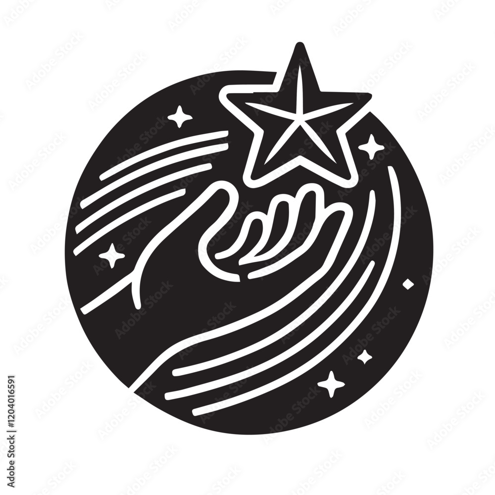 hand with star