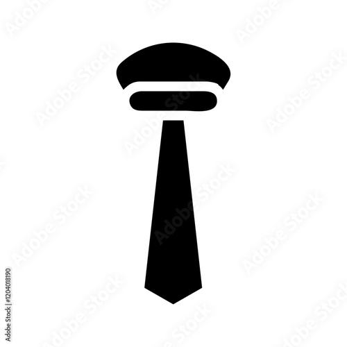 Black tie icon. Concept of formal wear, business attire, and elegance.