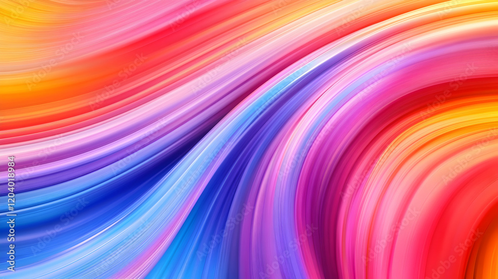 Fototapeta premium Abstract colorful swirls, dynamic motion background, vibrant hues, design element