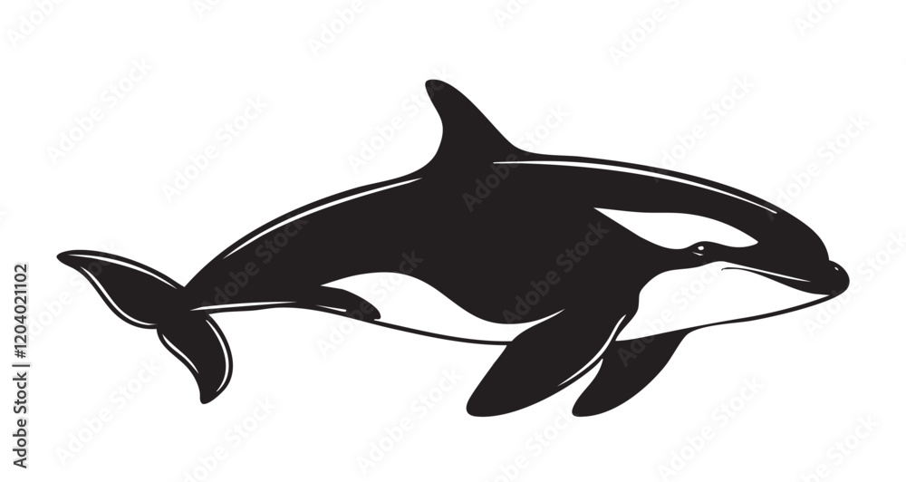 Fototapeta premium A black and white image of a whale