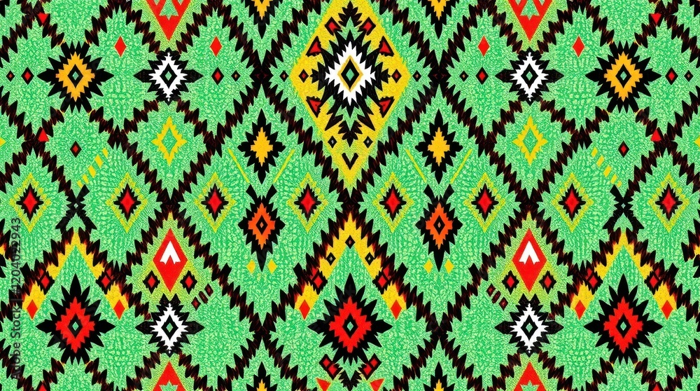 diamond seamless pattern. The ikat geometric folklore ornament, a tribal ethnic vector texture, is rendered in Aztec style, suggesting folk embroidery influences diamond seamless pattern. The ikat geometric folklore ornament, a tribal ethnic vector texture, is rendered in Aztec style, suggesting folk embroidery influences