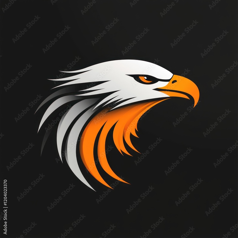 Obraz premium Eagle head graphic design, bold, symbolic image, use for logo, branding