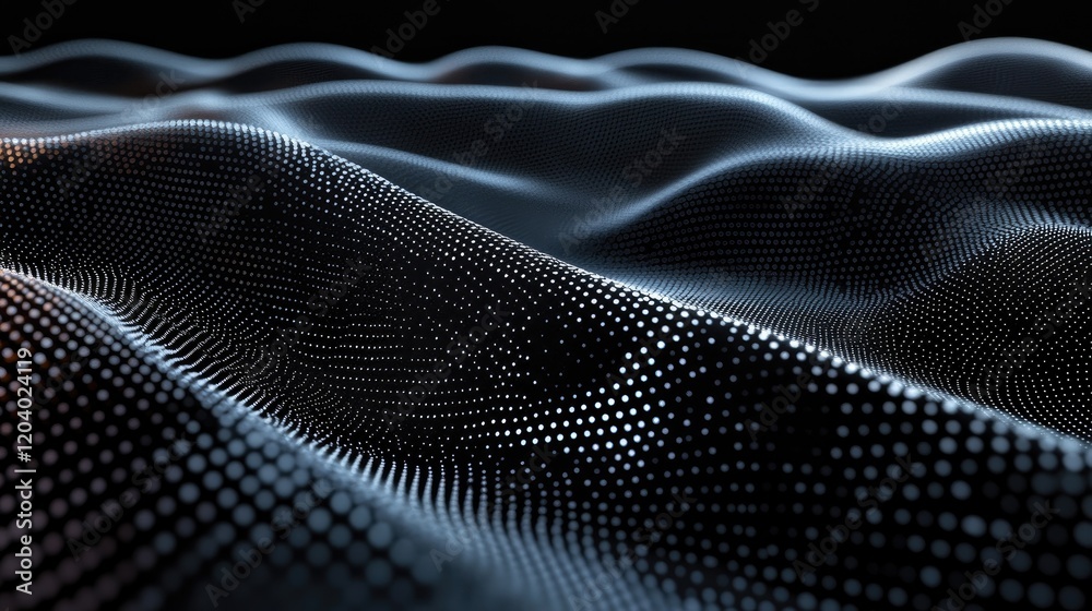 Luminous interconnected dots forming a tech-inspired network pattern on a sleek and stylish dark surface. Luminous interconnected dots forming a tech-inspired network pattern on a sleek and stylish dark surface.