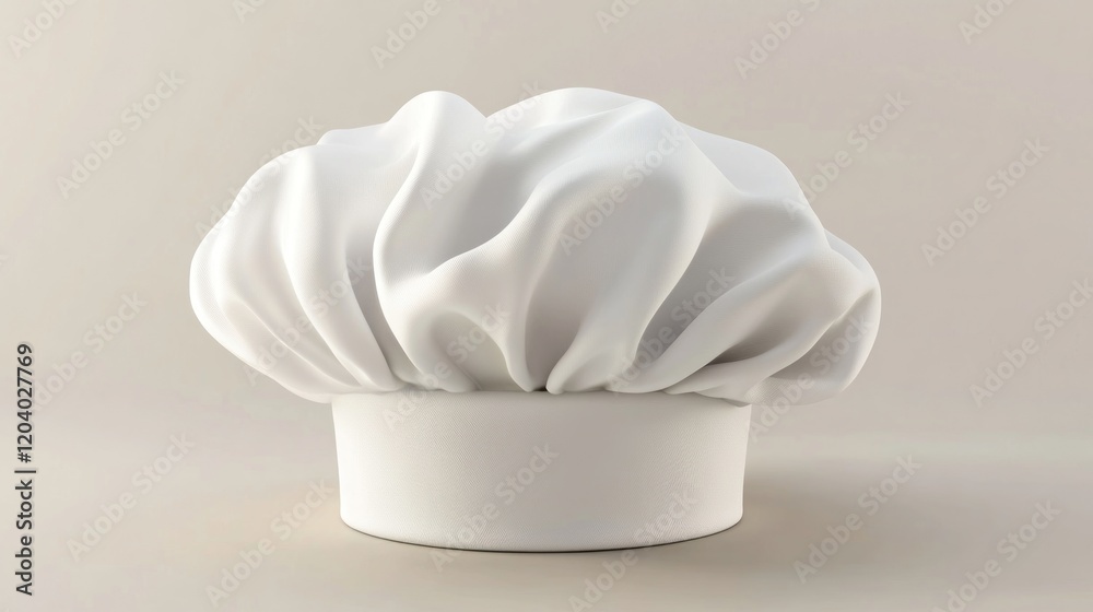Obraz premium White chef hat, studio shot, plain background, culinary mockup