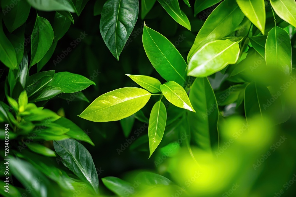 Lush Green Foliage Vibrant Leaves Nature Background Botanical Garden Photography Lush Green Foliage Vibrant Leaves Nature Background Botanical Garden Photography