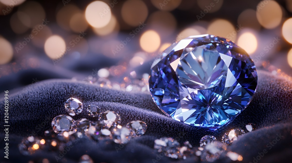 Fototapeta premium Gorgeous Sapphire and Diamonds Display