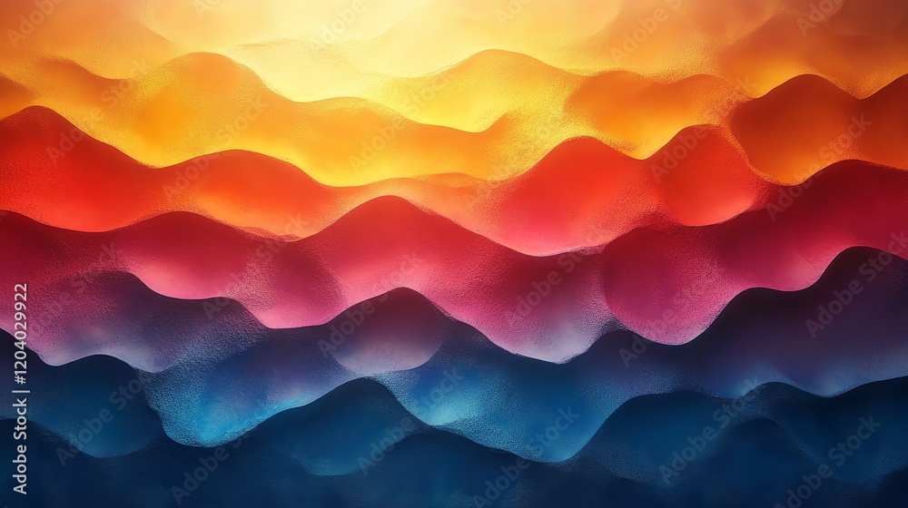Fototapeta premium A colorful wave with blue, red, and yellow colors
