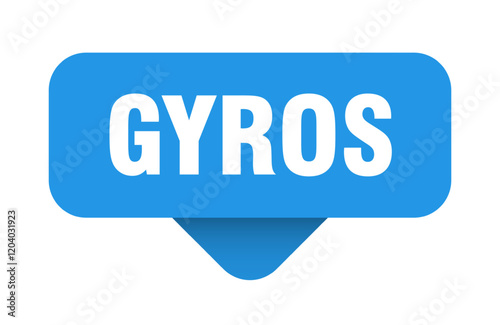 gyros sticker. gyros sign on transparent background