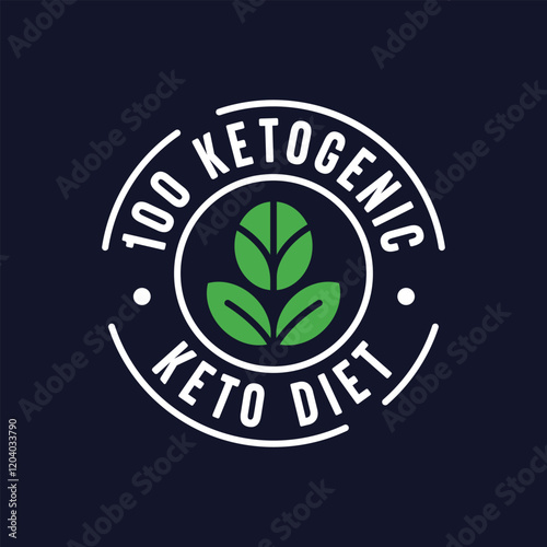 keto diet circular stamp logo