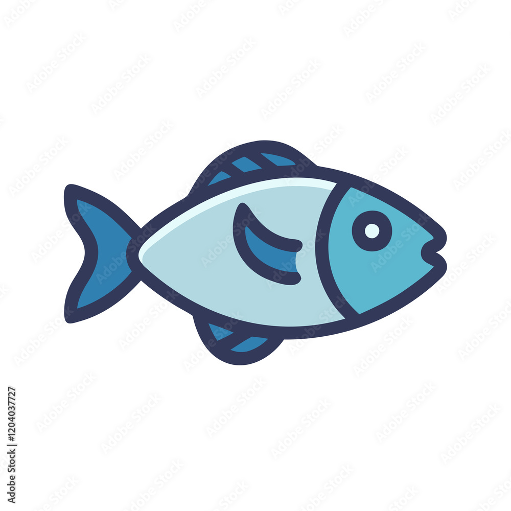 Obraz premium A fish icon, symbolizing seafood