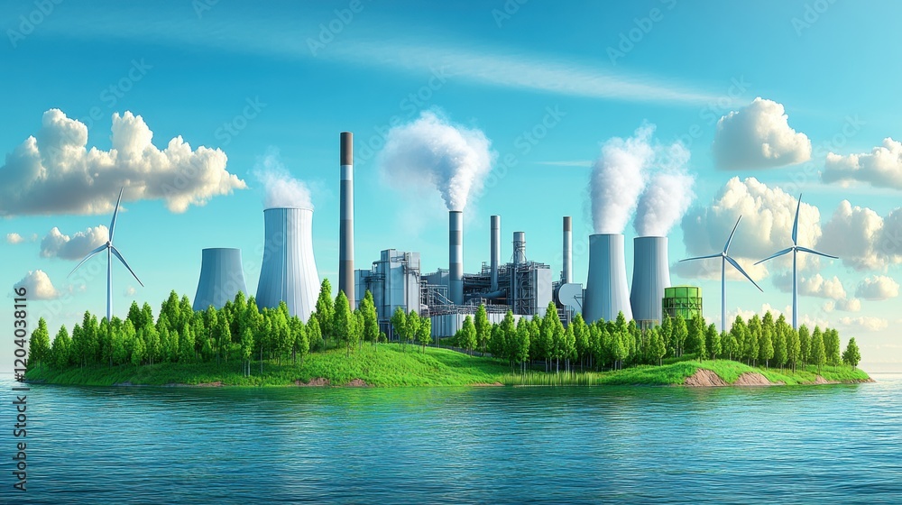 Eco-friendly Energy Production with Wind and Water in Nature Eco-friendly Energy Production with Wind and Water in Nature