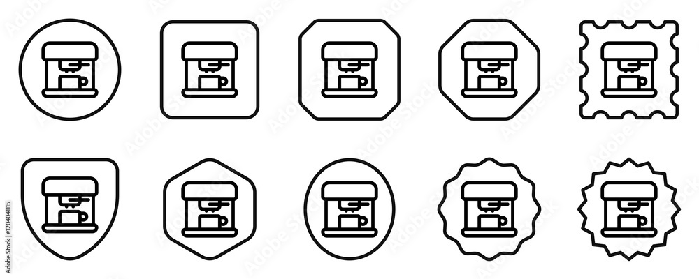 Editable coffee maker vector icon. Cafe, coffee shop, restaurant, drink, beverages. Part of a big icon set family. Perfect for web and app interfaces, presentations, infographics, etc Editable coffee maker vector icon. Cafe, coffee shop, restaurant, drink, beverages. Part of a big icon set family. Perfect for web and app interfaces, presentations, infographics, etc