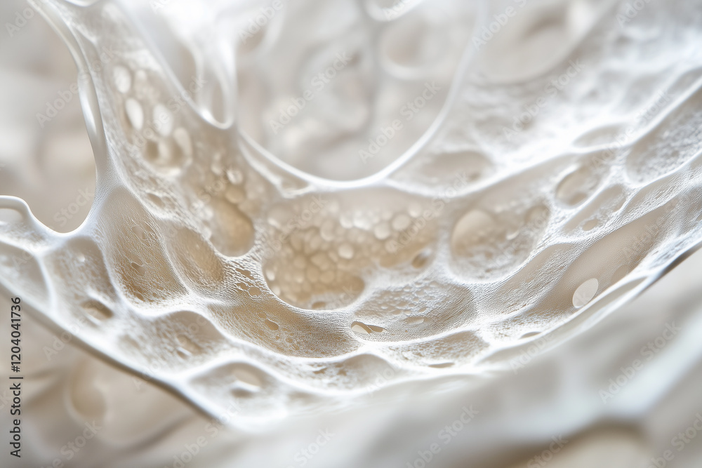 A close-up of the textured petals, each petal with its own unique pattern and color, resembling delicate ruffles in shades of cream or white. The background is neutral to highlight the intricate detai A close-up of the textured petals, each petal with its own unique pattern and color, resembling delicate ruffles in shades of cream or white. The background is neutral to highlight the intricate detai