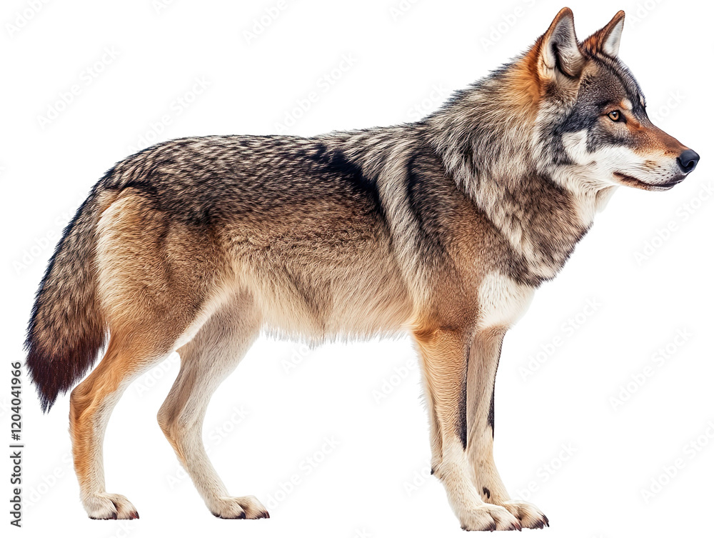 Grey wolf isolated on transparent background Grey wolf isolated on transparent background