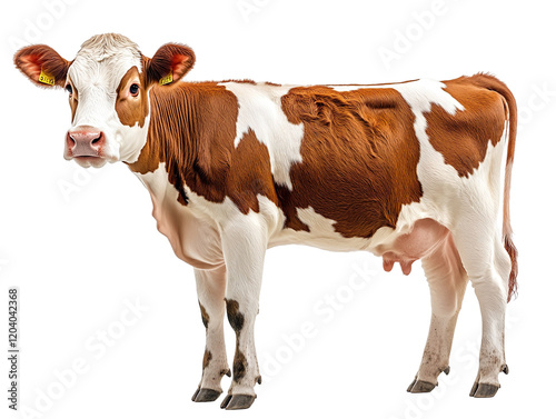 Guernsey Cow isolated on transparent background photo