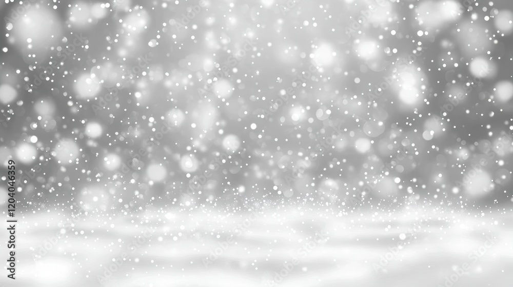 Soft Snowfall Background with Gentle Gray Hues and Sparkling Effect Soft Snowfall Background with Gentle Gray Hues and Sparkling Effect