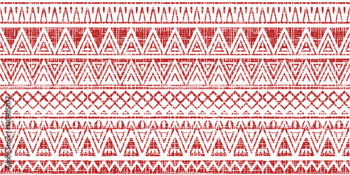 Seamless pattern, ethnic background, geometric ornament, vector design, border