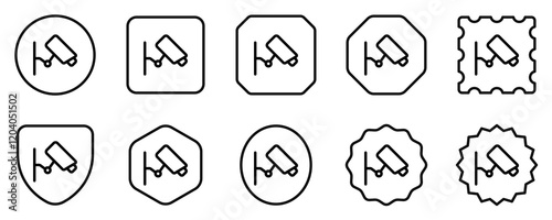 Editable security camera, CCTV vector icon. Property, real estate, construction, mortgage, interiors. Part of a big icon family. Perfect for web and app interfaces, presentations, infographics, etc