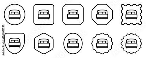 Editable double bed vector icon. Part of a big icon set family. Perfect for web and app interfaces, presentations, infographics, etc