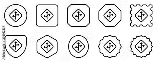 Editable traffic sign arrow vector icon. Map, location, navigation. Part of a big icon set family. Perfect for web and app interfaces, presentations, infographics, etc