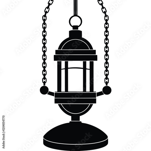 Hanging lights on a white background