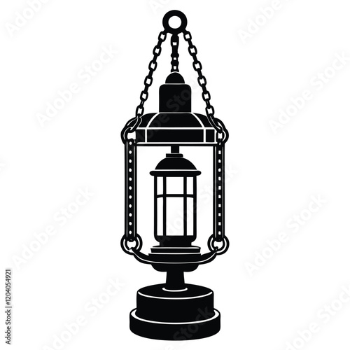 Hanging lights on a white background