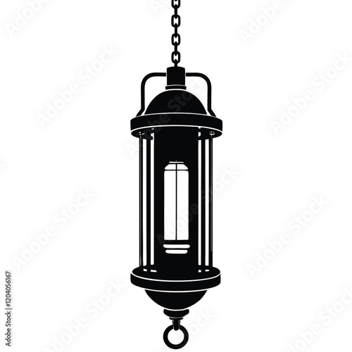 Hanging lights on a white background