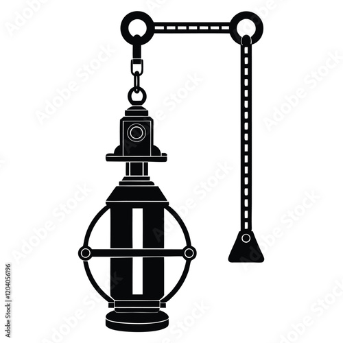 Hanging lights on a white background