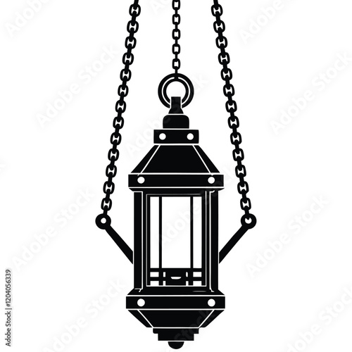 Hanging lights on a white background
