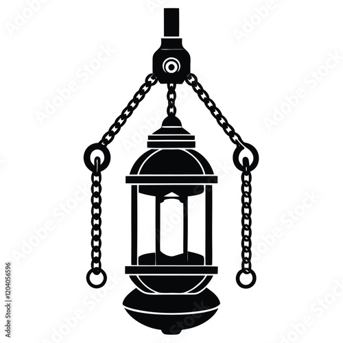Hanging lights on a white background