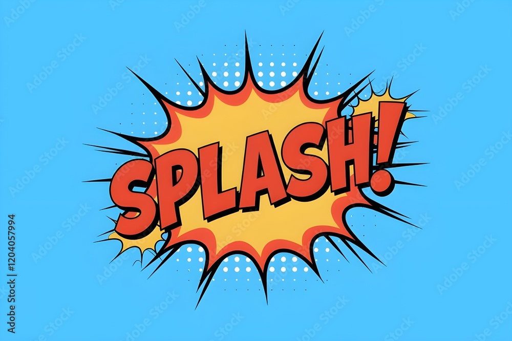 comic style explosion with splash text. comic style explosion with splash text.