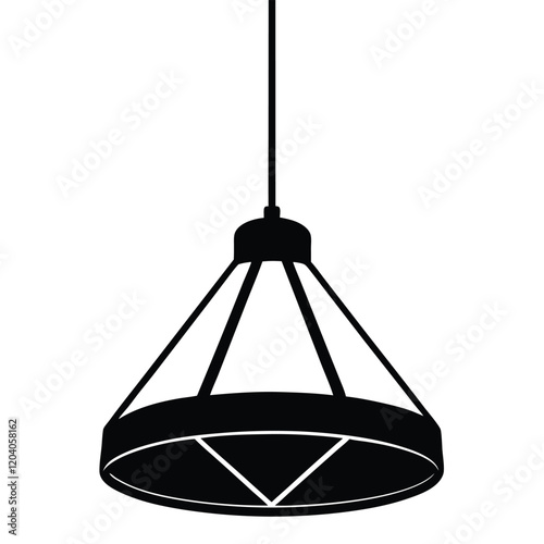 Hanging lights on a white background