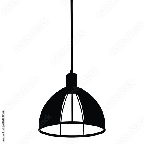 Hanging lights on a white background