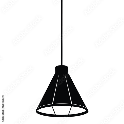 Hanging lights on a white background