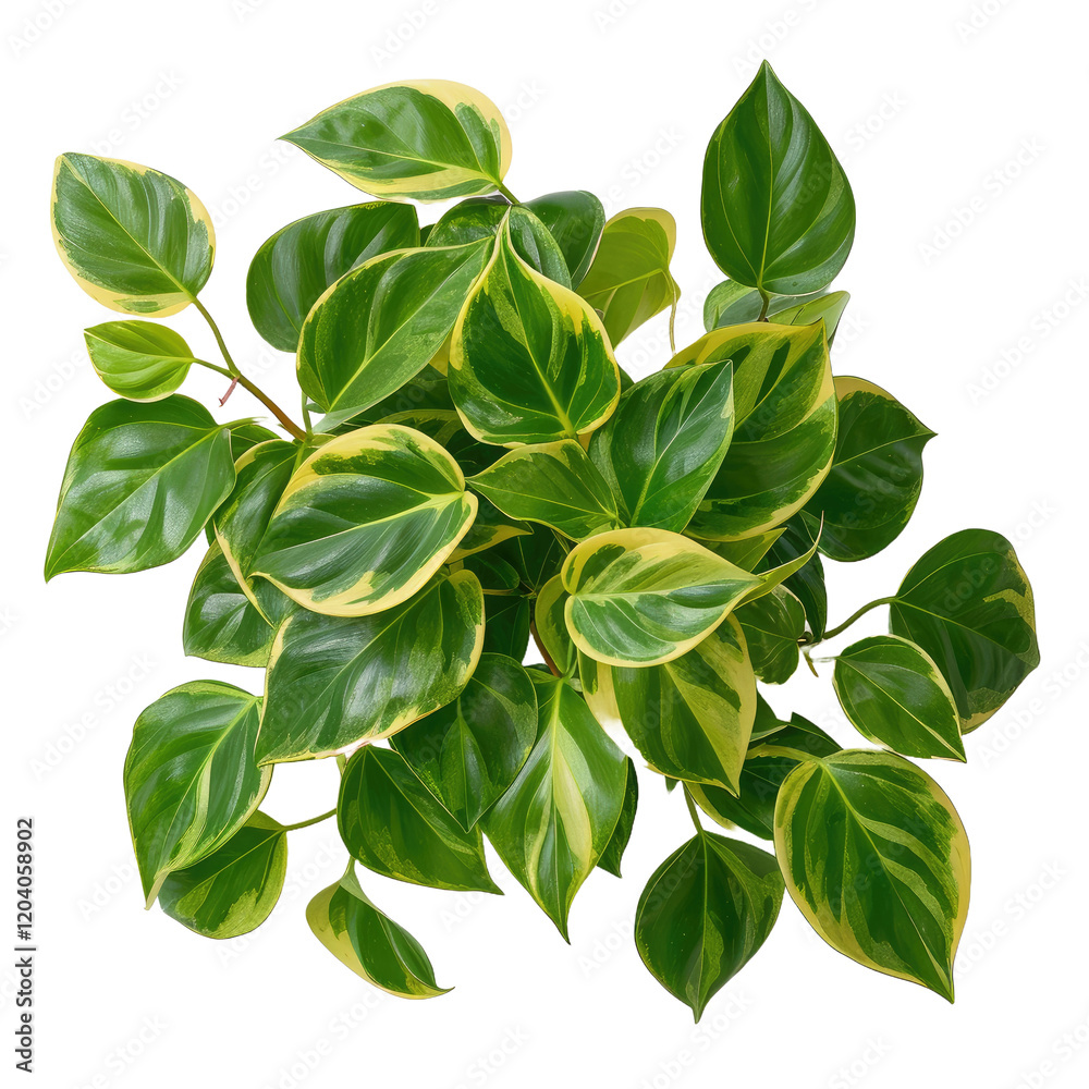 spring leaves and green basil tops in different positions and angles on isolated transparent background. spring leaves and green basil tops in different positions and angles on isolated transparent background.