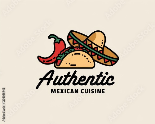 Wallpaper Mural Authentic Mexican Cuisine Taco Sombrero Chili Pepper Torontodigital.ca