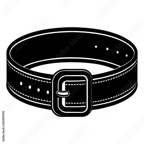 black leather belt