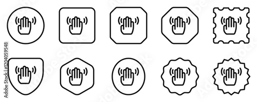 Editable hand wave vector icon. Part of a big icon set family. Perfect for web and app interfaces, presentations, infographics, etc