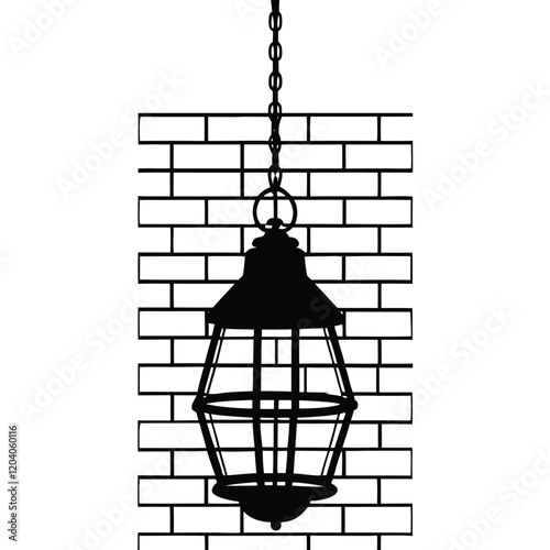 Hanging lights on a white background