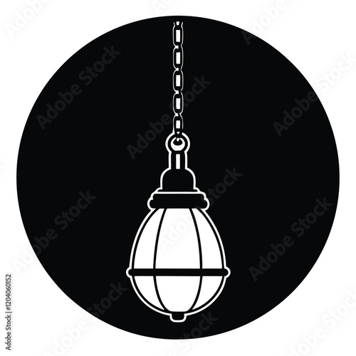 Hanging lights on a white background