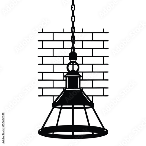 Hanging lights on a white background